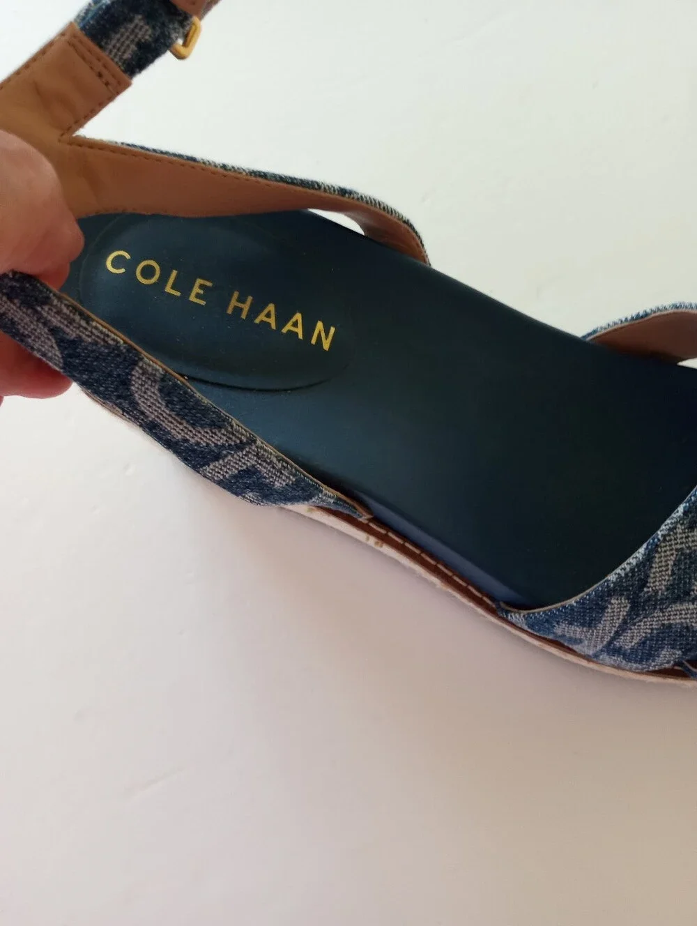 COLE HAAN Cloudfeel Espadrille Wedge Sandals | 6B